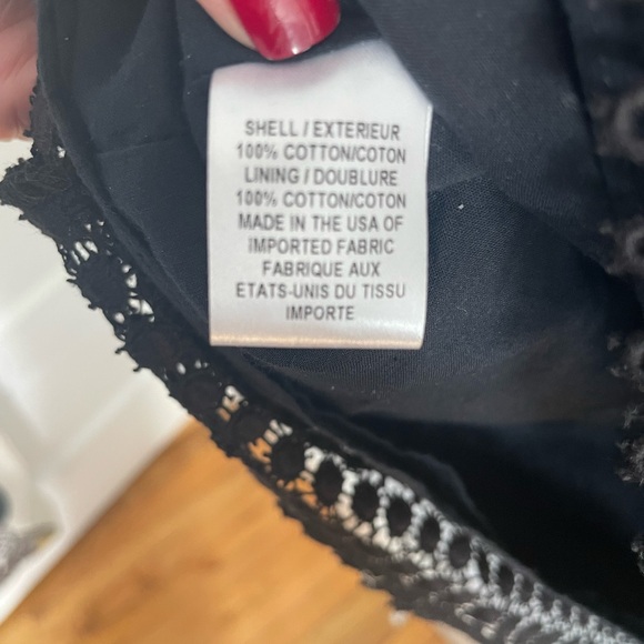 Vintage Original Milly of NY Black Lace Crochet Detail Mod Dress, Size 12 - Picture 6 of 8